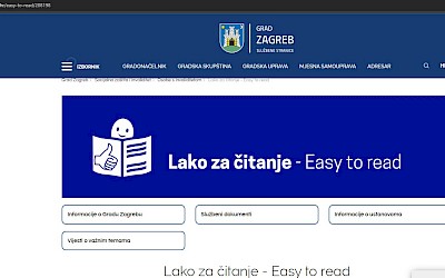 Grad Zagreb pokrenuo stranicu "Lako za Čitanje"