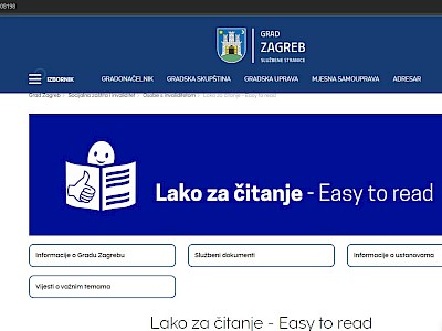 Grad Zagreb pokrenuo stranicu "Lako za Čitanje"