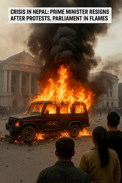 KRIZA U NEPALU: Premijer podnio ostavku nakon  prosvjeda, parlament u plamenu