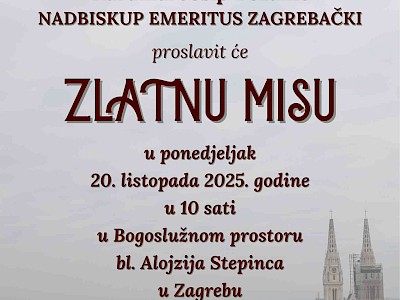 Proslava zlatnog jubileja svećeništva kardinala Josipa Bozanića