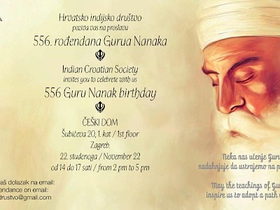 Indijsko-hrvatsko društvo obilježava 556. rođendan Gurua Nanaka u Zagrebu