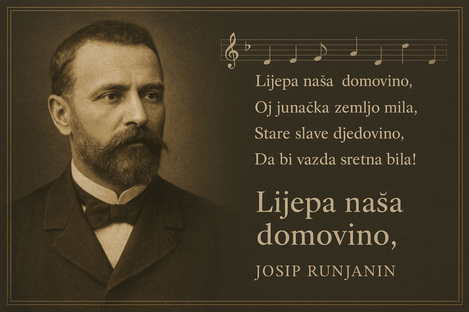 Josip Runjanin – Časnik koji je Hrvatskoj darovao "Lijepu našu"