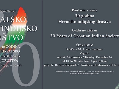 30 godina prijateljstva dviju kultura: Hrvatsko-indijsko društvo slavi veliki jubilej uz promociju monografije