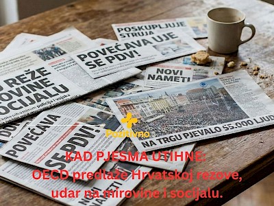KAD PJESMA UTIHNE: OECD predlaže Hrvatskoj rezove, udar na mirovine i socijalu.