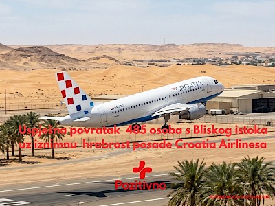Uspješan povratak  485 osoba s Bliskog istoka uz iznimnu  hrabrost posade Croatia Airlinesa