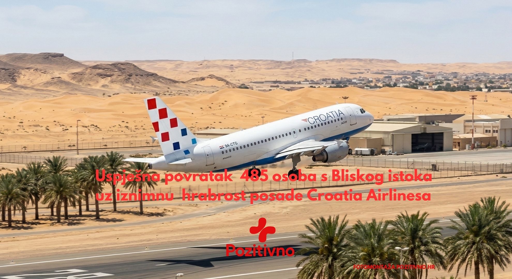 Uspješan povratak  485 osoba s Bliskog istoka uz iznimnu  hrabrost posade Croatia Airlinesa