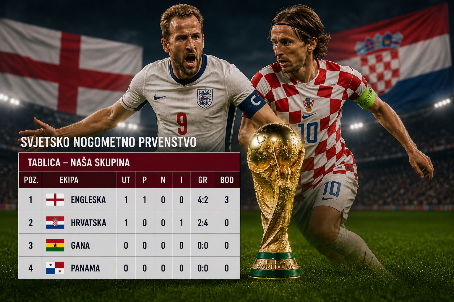HRVATSKA – ENGLESKA 2:4: Livaković usamljeni heroj utakmice